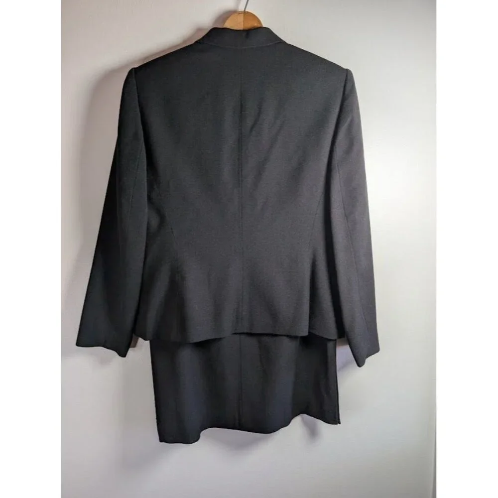 Vintage Oleg Cassini Skirt Suit Womens Size 14 Career Formal Set Office Wool 90s - Picture 2 of 8